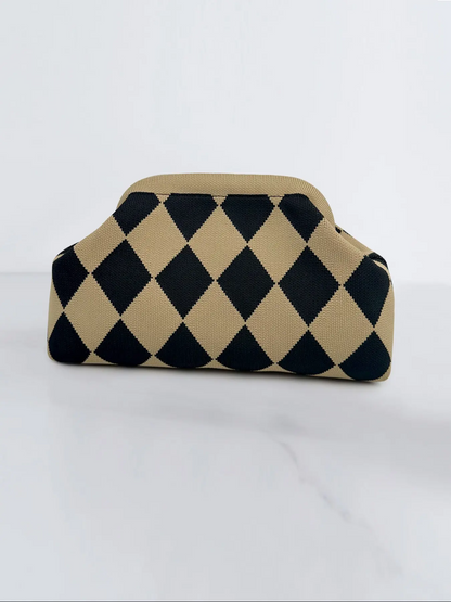 Women's Striped/rhombus/leaf/dot Cloud Handbag, Clip Closure Crossbody Bag, Lightweight Foldable for Daily Use, Gifts for Friends and Valentine's Day