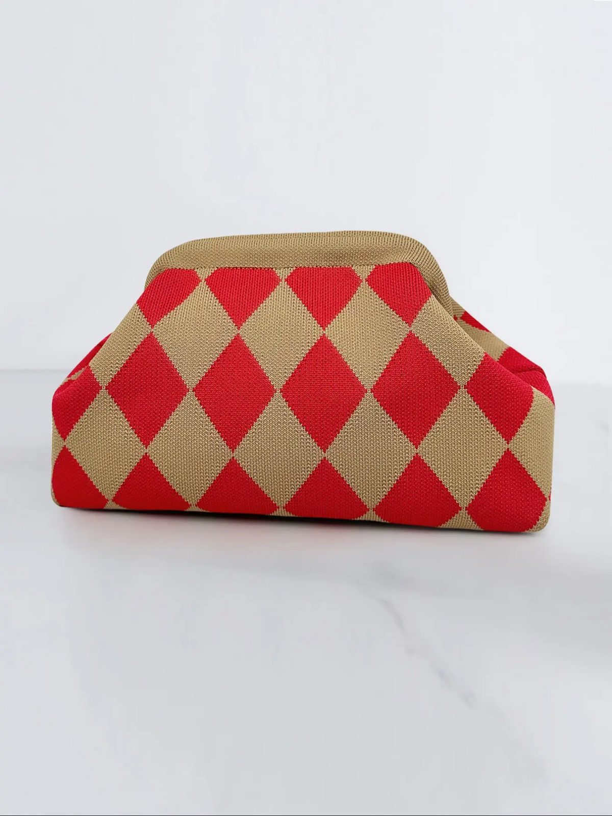 Women's Striped/rhombus/leaf/dot Cloud Handbag, Clip Closure Crossbody Bag, Lightweight Foldable for Daily Use, Gifts for Friends and Valentine's Day