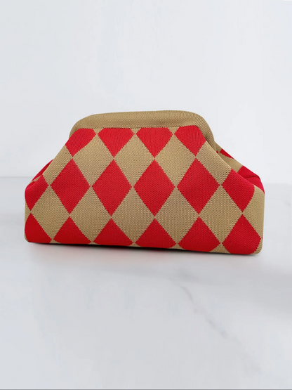 Women's Striped/rhombus/leaf/dot Cloud Handbag, Clip Closure Crossbody Bag, Lightweight Foldable for Daily Use, Gifts for Friends and Valentine's Day