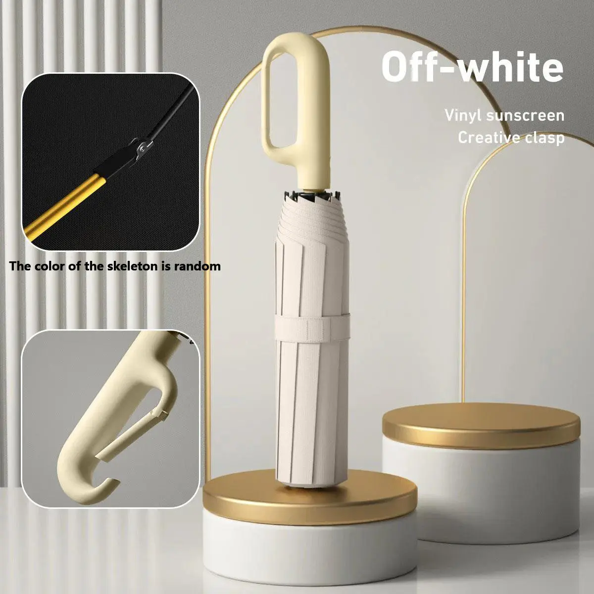 Windproof Automatic Folding Umbrella with Loop Buckle