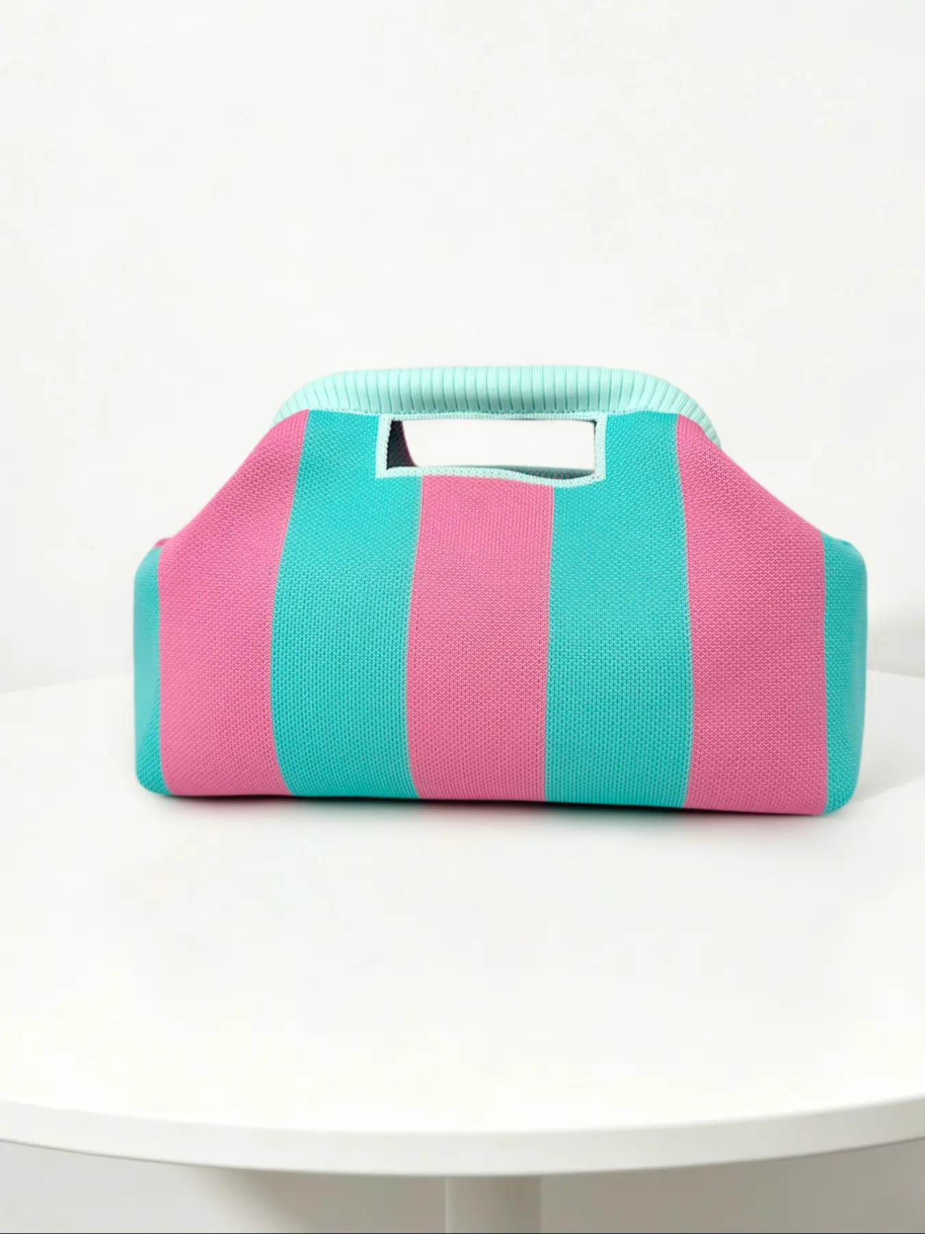 Women's Striped/rhombus/leaf/dot Cloud Handbag, Clip Closure Crossbody Bag, Lightweight Foldable for Daily Use, Gifts for Friends and Valentine's Day