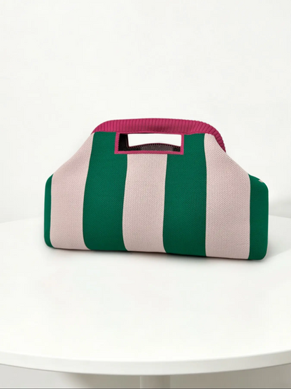Women's Striped/rhombus/leaf/dot Cloud Handbag, Clip Closure Crossbody Bag, Lightweight Foldable for Daily Use, Gifts for Friends and Valentine's Day