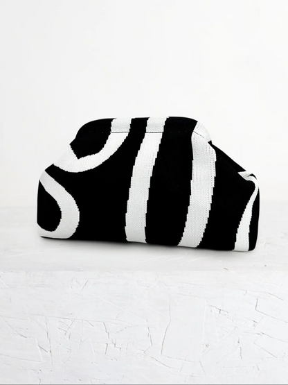 Women's Striped/rhombus/leaf/dot Cloud Handbag, Clip Closure Crossbody Bag, Lightweight Foldable for Daily Use, Gifts for Friends and Valentine's Day