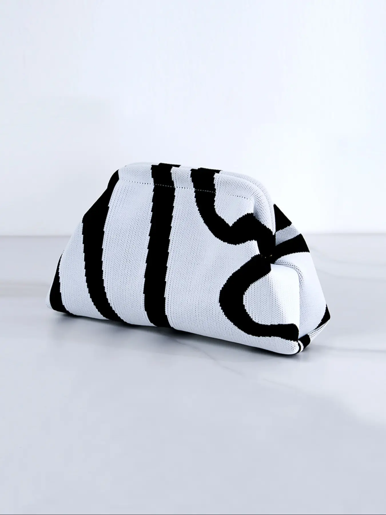 Women's Striped/rhombus/leaf/dot Cloud Handbag, Clip Closure Crossbody Bag, Lightweight Foldable for Daily Use, Gifts for Friends and Valentine's Day