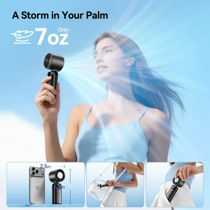 2026 Upgraded Multifunction Portable Fan - Adjustable Speed, High Speed, 3000mAh USB Rechargeable, Ice Cooler, Phone Stand, Foldable for Travel, Home, Adjustable Speed Fan，No air conditioning