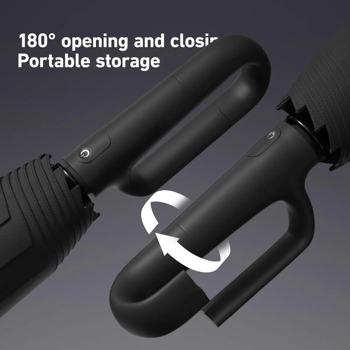 Windproof Automatic Folding Umbrella with Loop Buckle