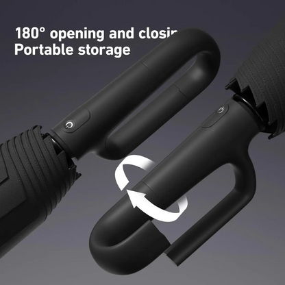 Windproof Automatic Folding Umbrella with Loop Buckle