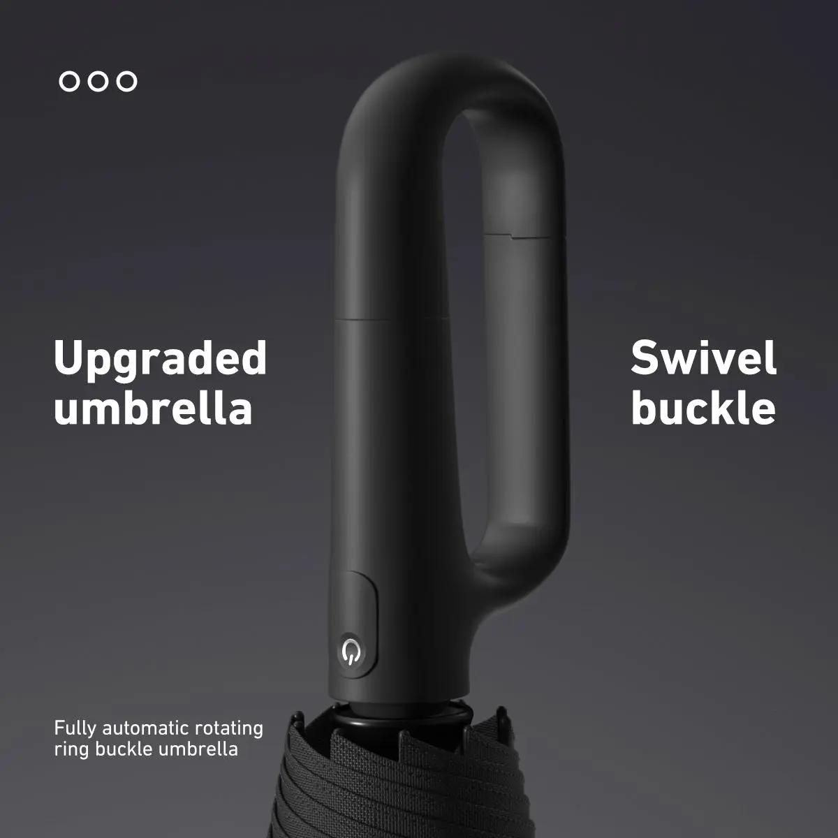 Windproof Automatic Folding Umbrella with Loop Buckle