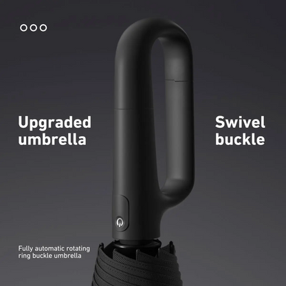 Windproof Automatic Folding Umbrella with Loop Buckle