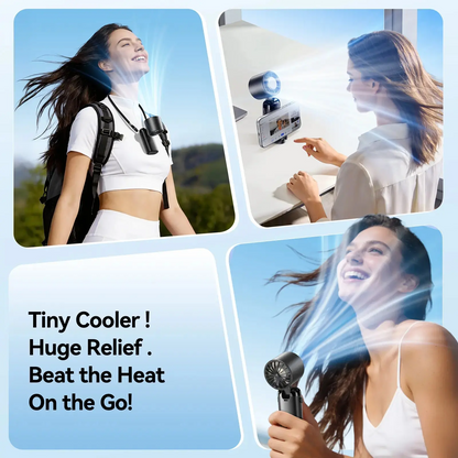2026 Upgraded Multifunction Portable Fan - Adjustable Speed, High Speed, 3000mAh USB Rechargeable, Ice Cooler, Phone Stand, Foldable for Travel, Home, Adjustable Speed Fan，No air conditioning