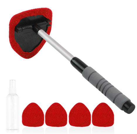 Car Windshield Cleaner with Extendable Handle & Microfiber Pads