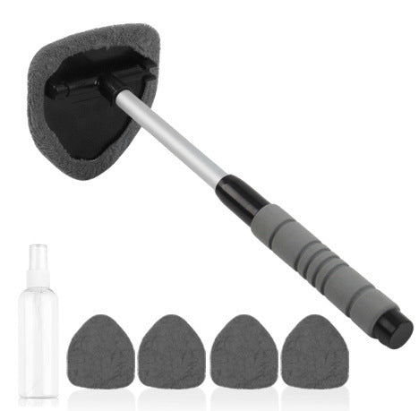 Car Windshield Cleaner with Extendable Handle & Microfiber Pads