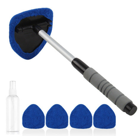 Car Windshield Cleaner with Extendable Handle & Microfiber Pads
